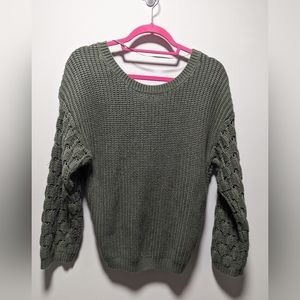 Express olive green sweater